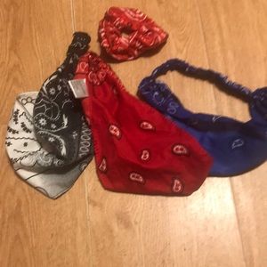 Womens 3 headbands and ponytail holder